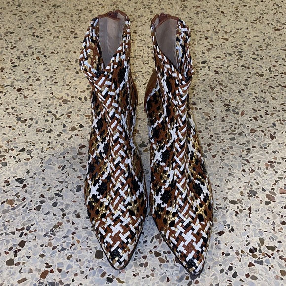 Souliers Martinez Woven Ankle Boots - Picture 5 of 7
